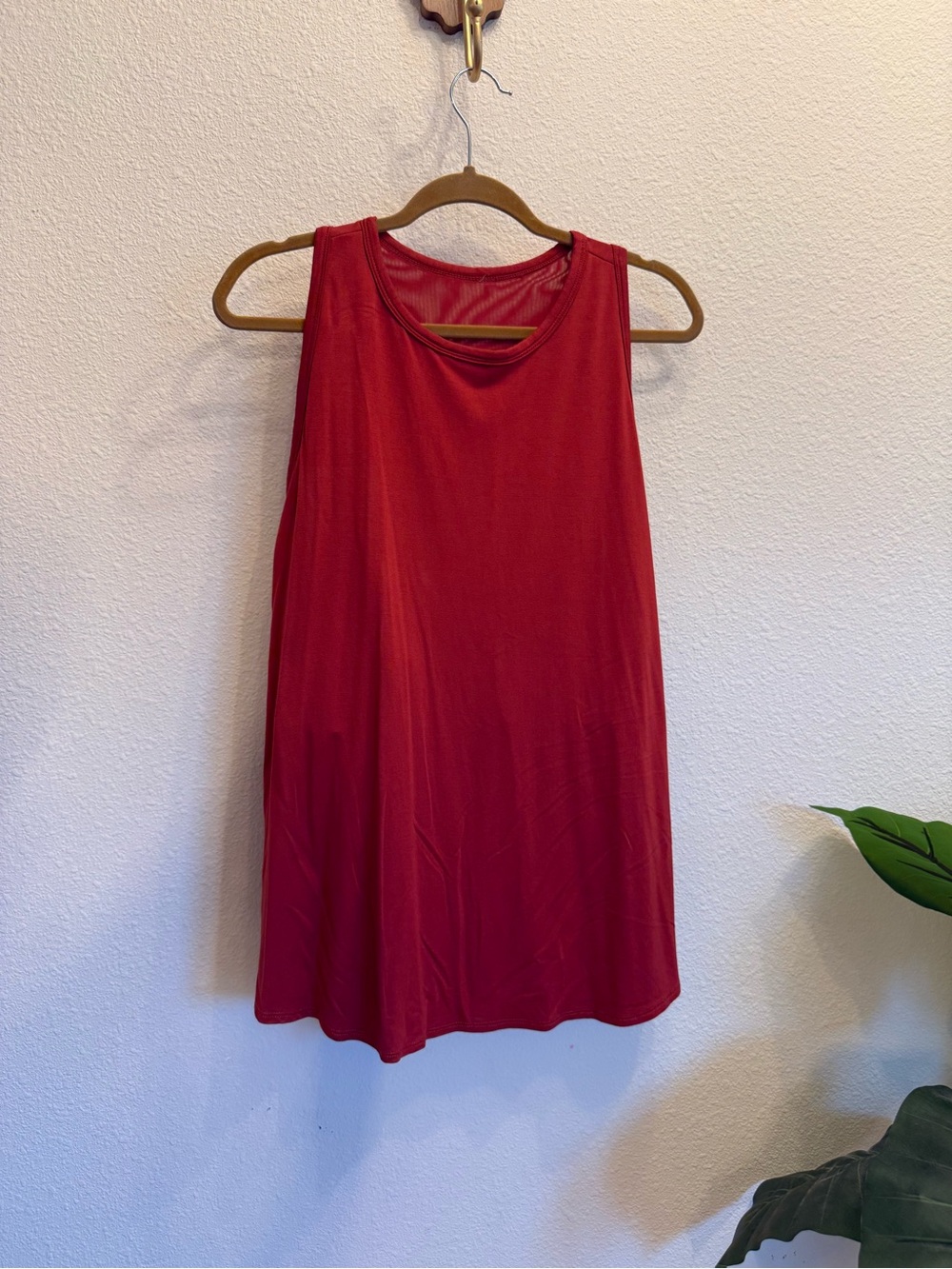 SheBird Freedom Sleeveless Racerback Tank Top – Rust Orange 🤎
